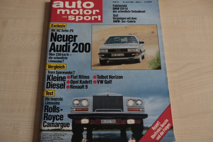 Deckblatt Auto Motor und Sport (12/1983)